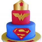 Mujer Maravilla y Superman Glacé pasteles